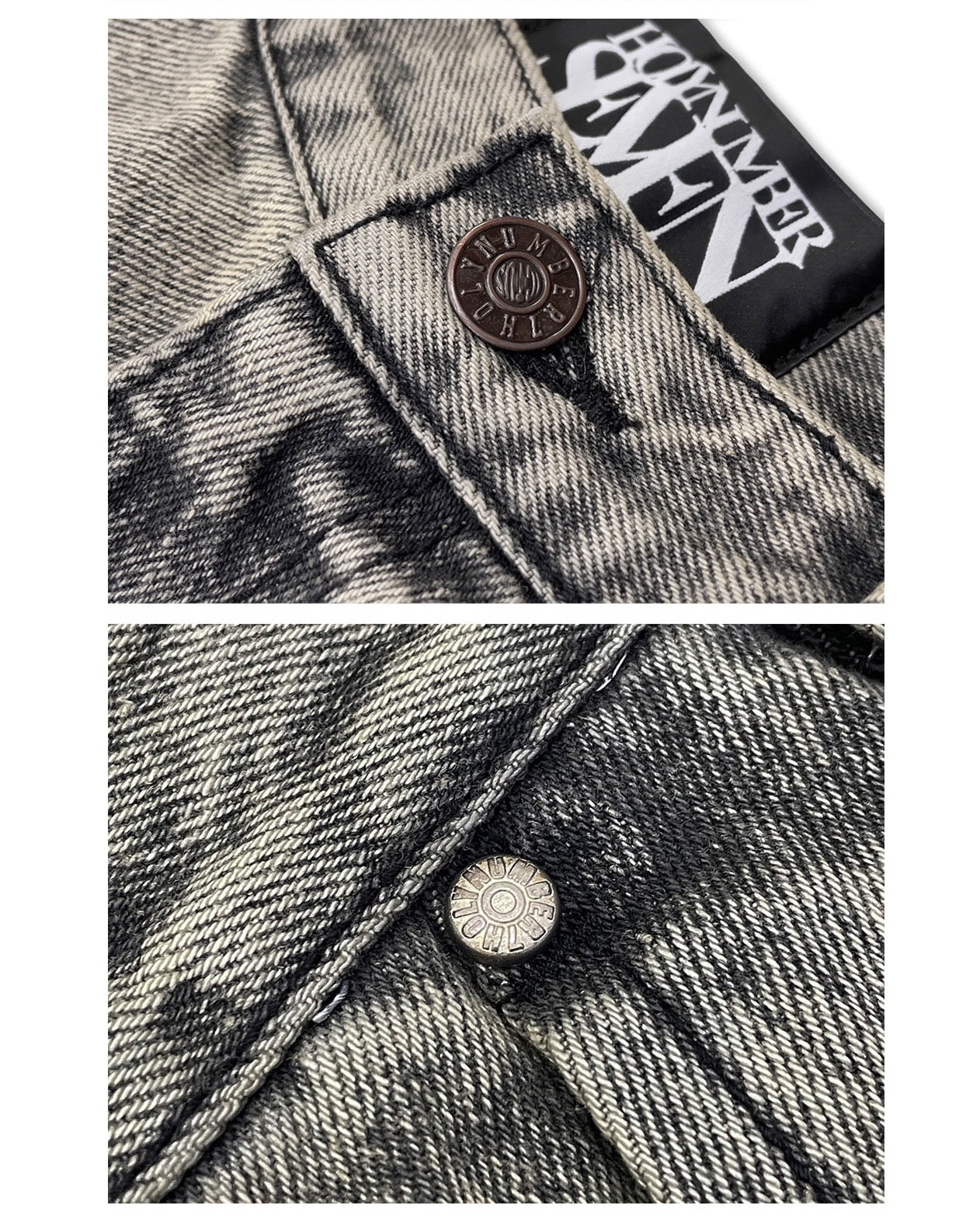 WASHING DENIM VINTAGE HALF PANTS_ Dark Grey