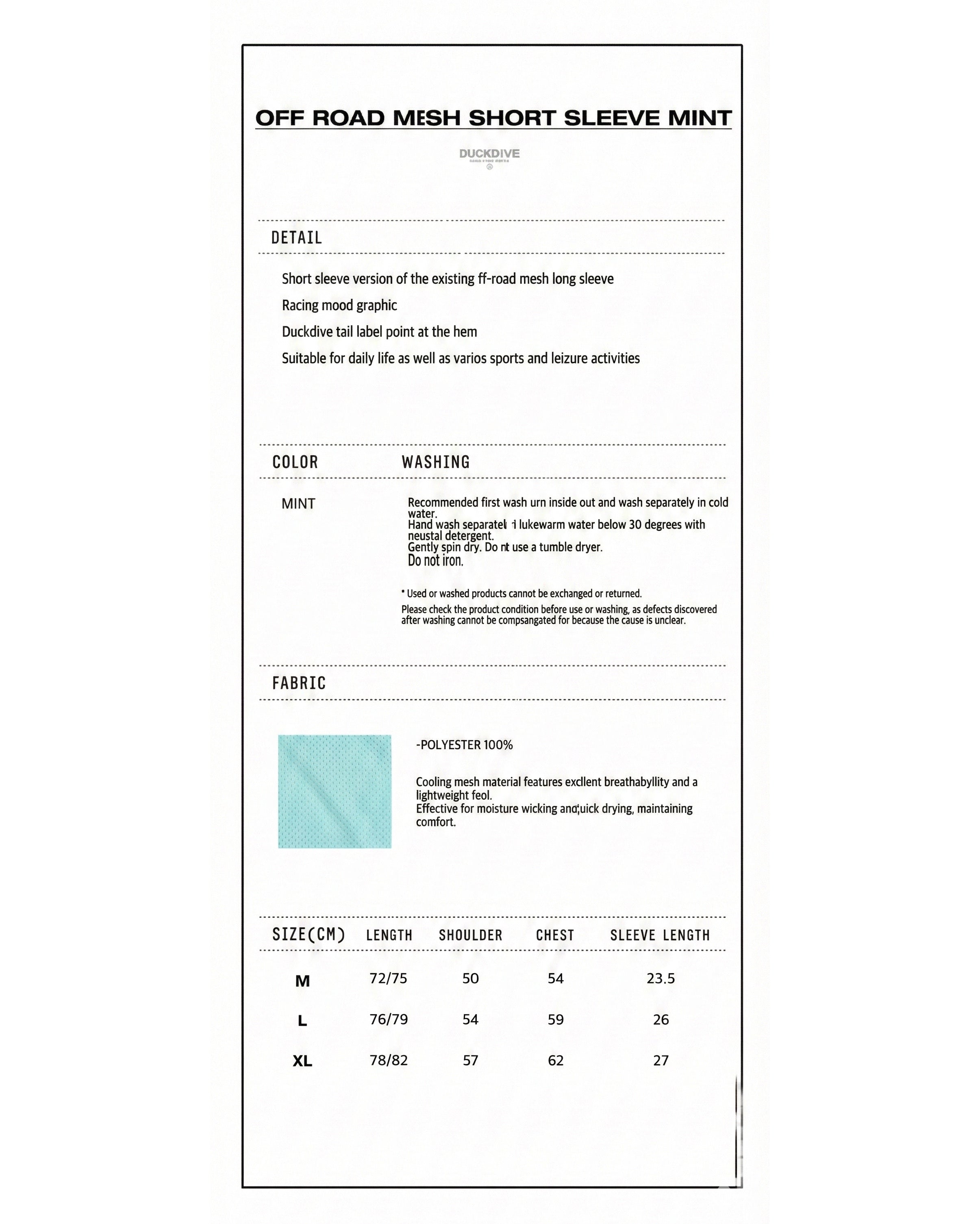 OFF ROAD MESH SHORT SLEEVE _ MINT