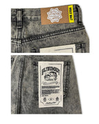 WASHING DENIM VINTAGE HALF PANTS_ Dark Grey
