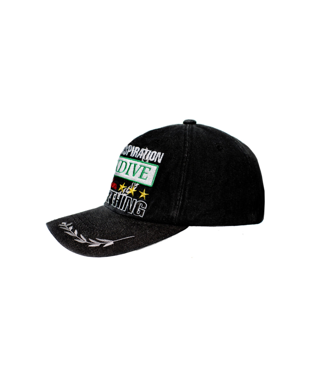 LAUREL BALL CAP _ DENIM BALCK _ (Wearing NewJeans Minji)