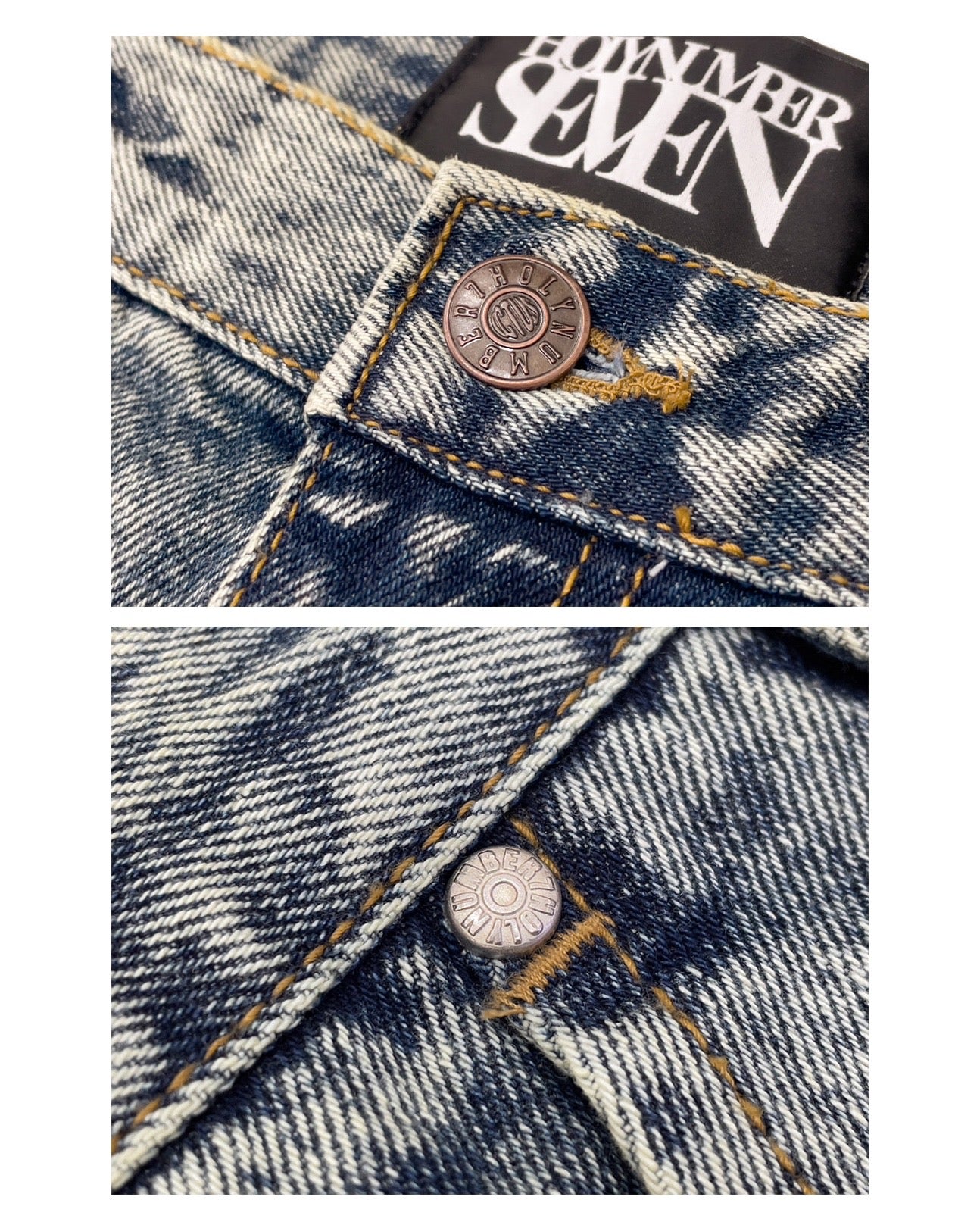 WASHING DENIM VINTAGE HALF PANTS_ Tinted Blue