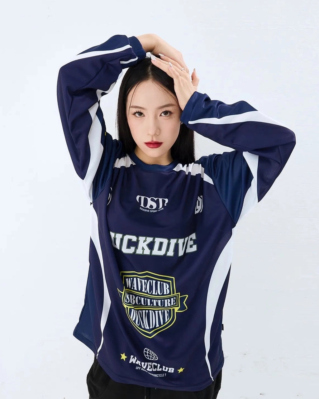 OFF ROAD MESH LONG SLEEVE _ NAVY