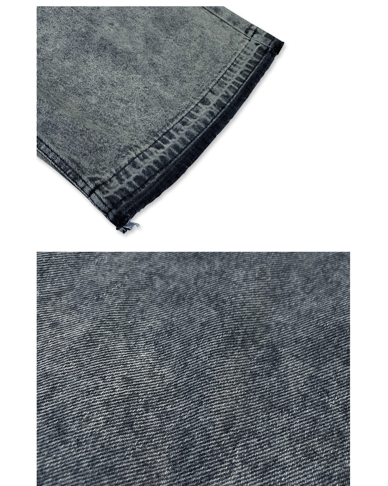 WASHING DENIM VINTAGE HALF PANTS_ Tinted Blue