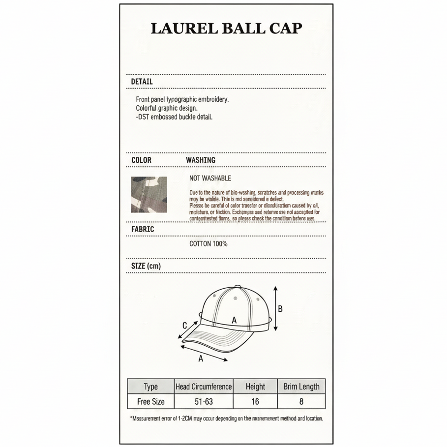 LAUREL BALL CAP _ CAMO