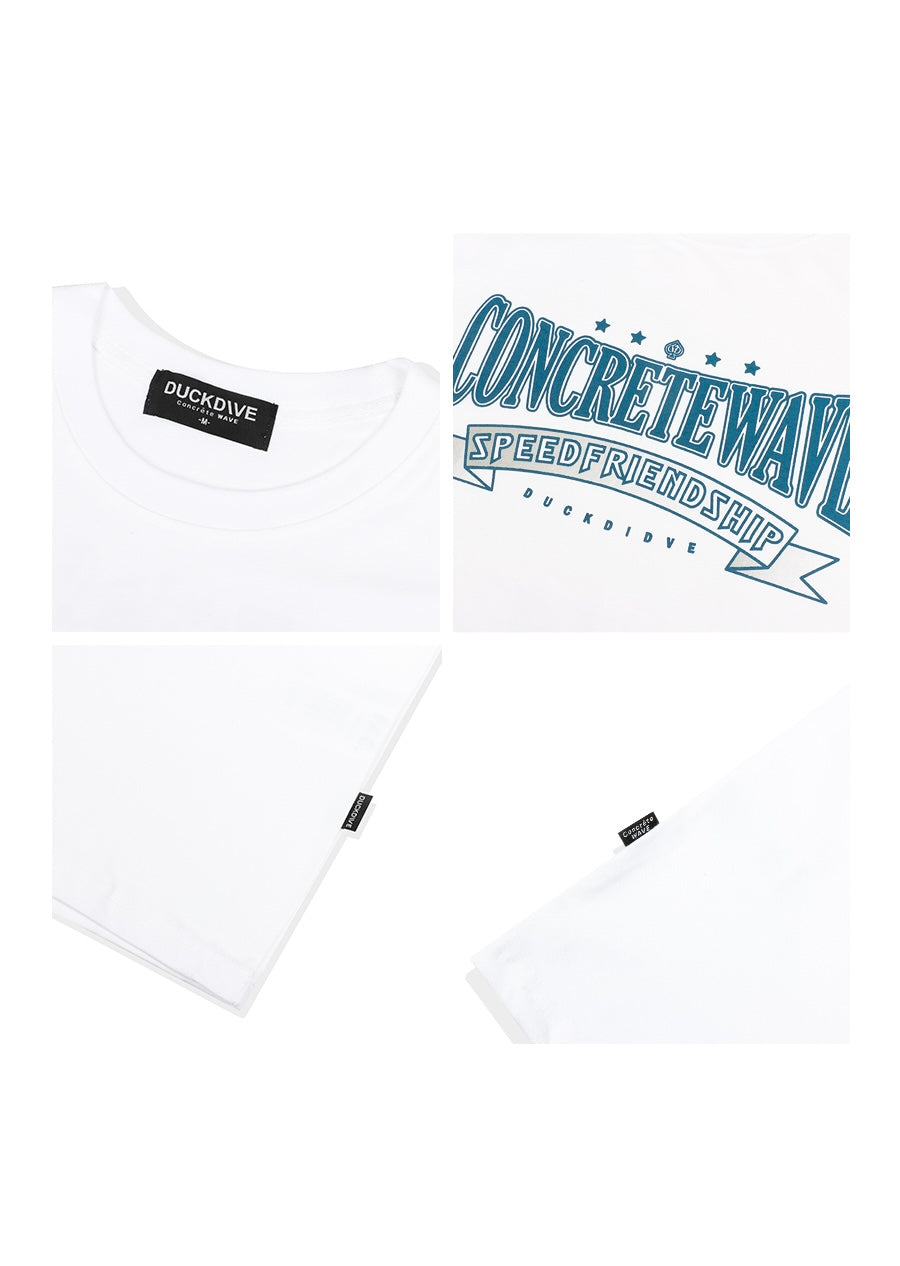 Varcity slogan T-shirt _white