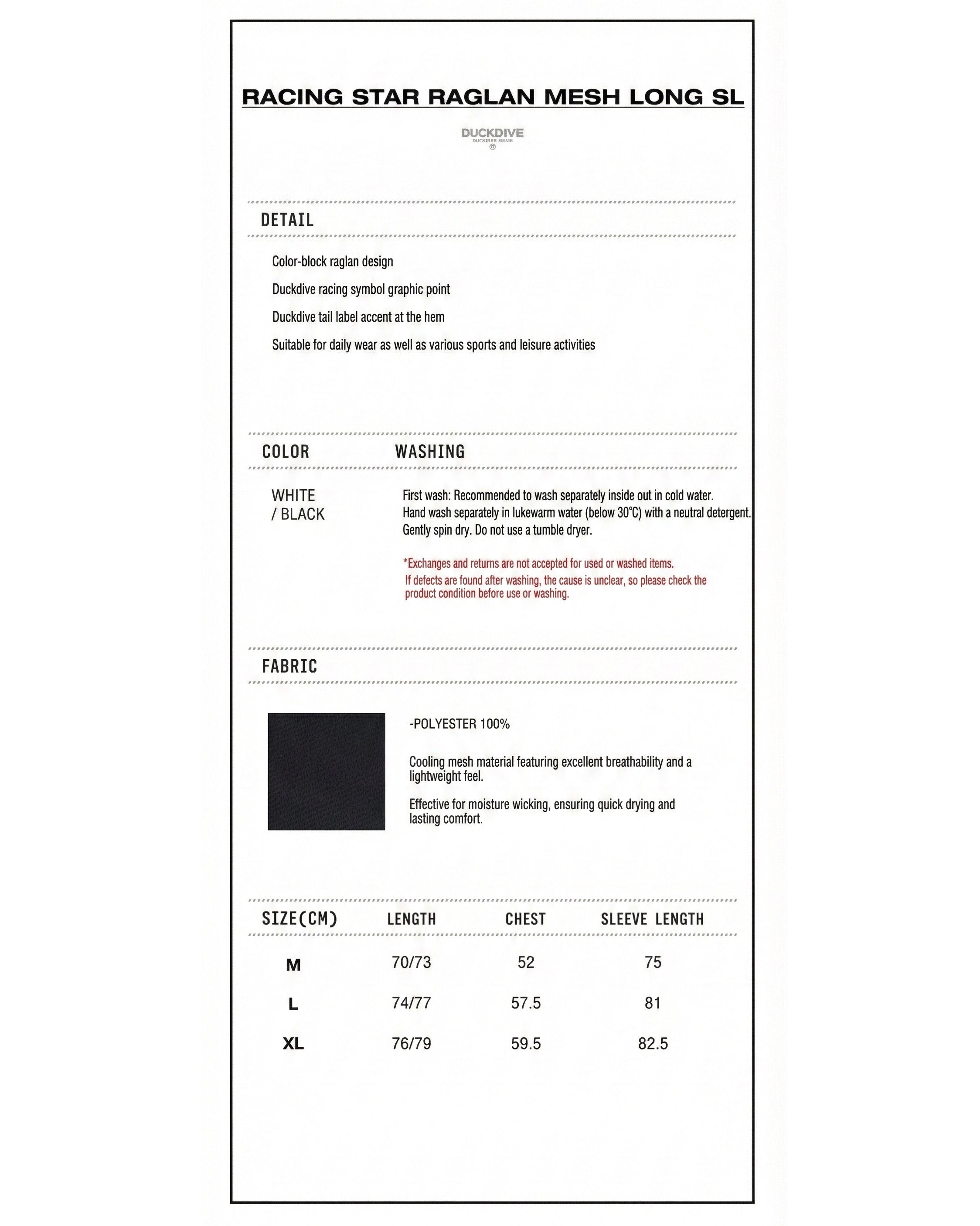 RACING STAR RAGLAN MESH LONG SL