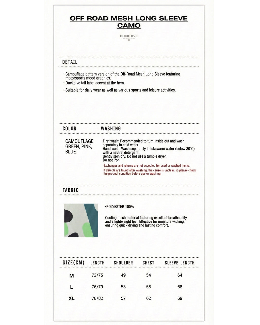 OFF ROAD MESH LONG SLEEVE CAMO_GREEN