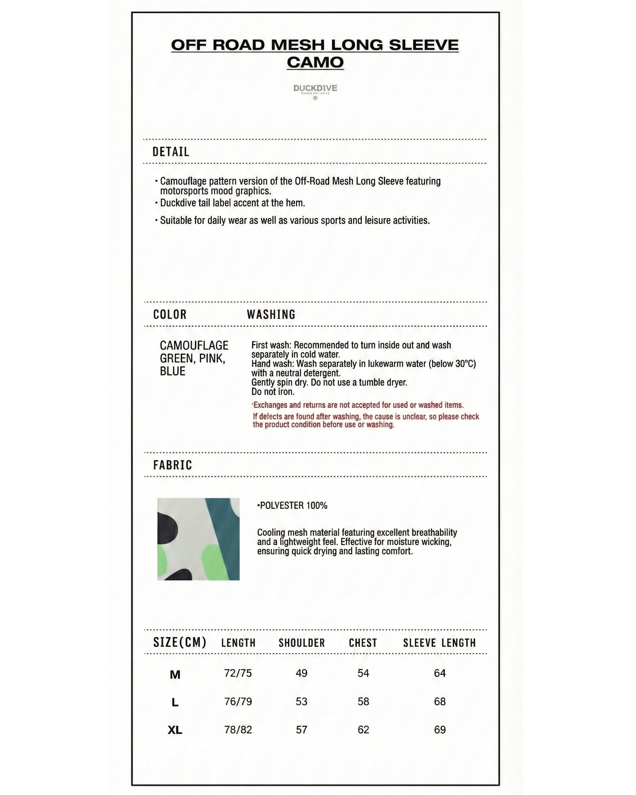 OFF ROAD MESH LONG SLEEVE CAMO_GREEN