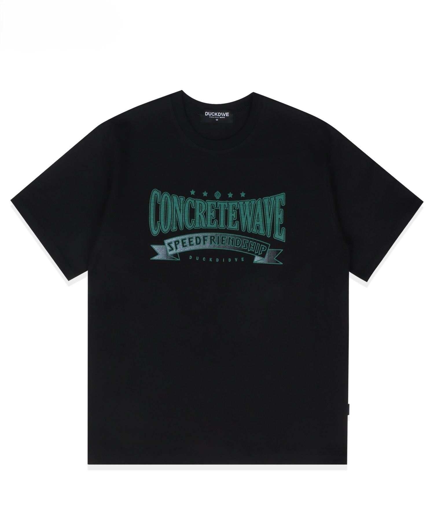 Varcity slogan T-shirt _ black