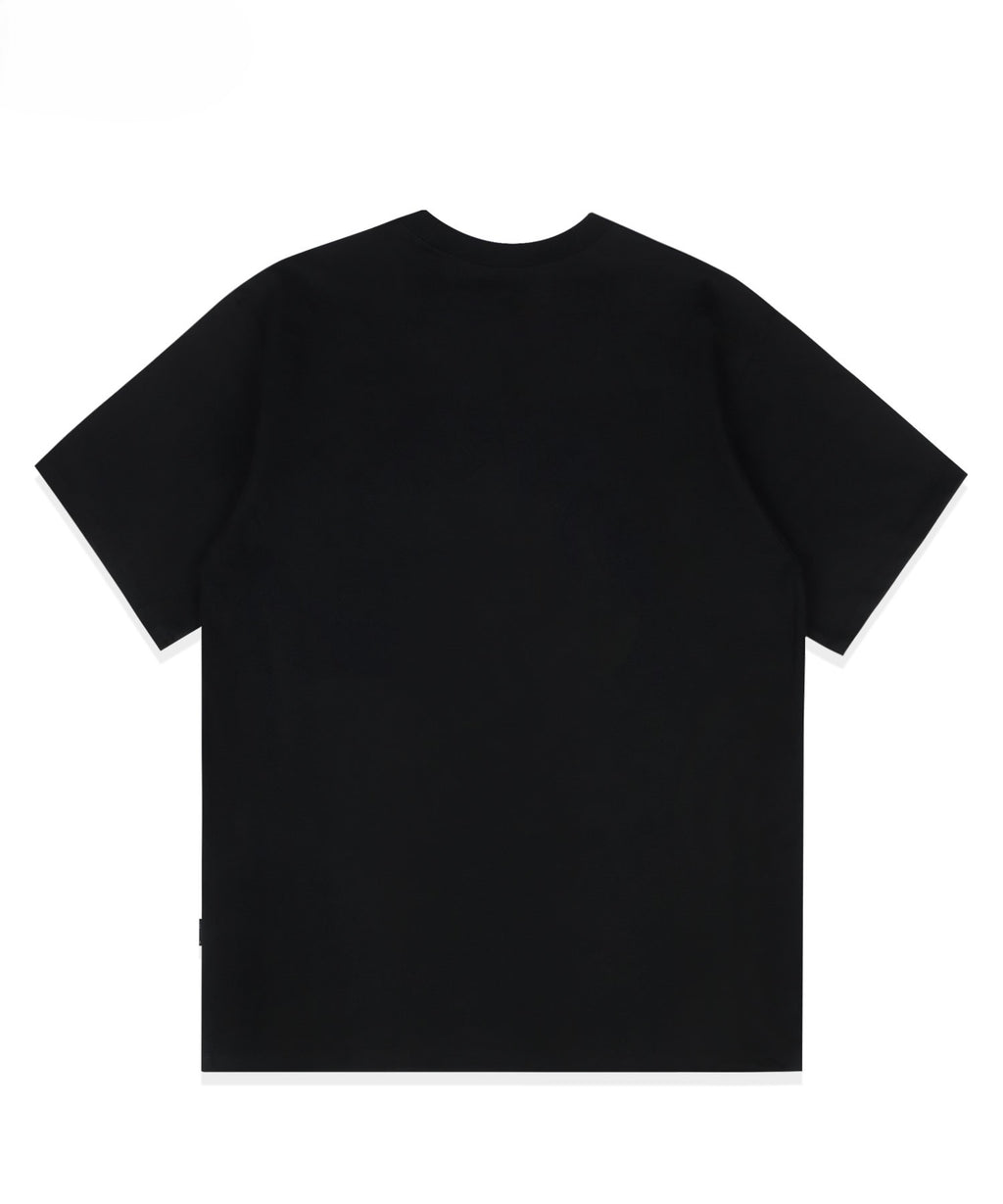 Varcity slogan T-shirt _ black