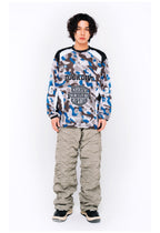 OFF ROAD MESH LONG SLEEVE CAMO_BULE