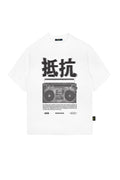 Oversized Hip Hop Dance Studio Radio Graphics Short Sleeve T-Shirt