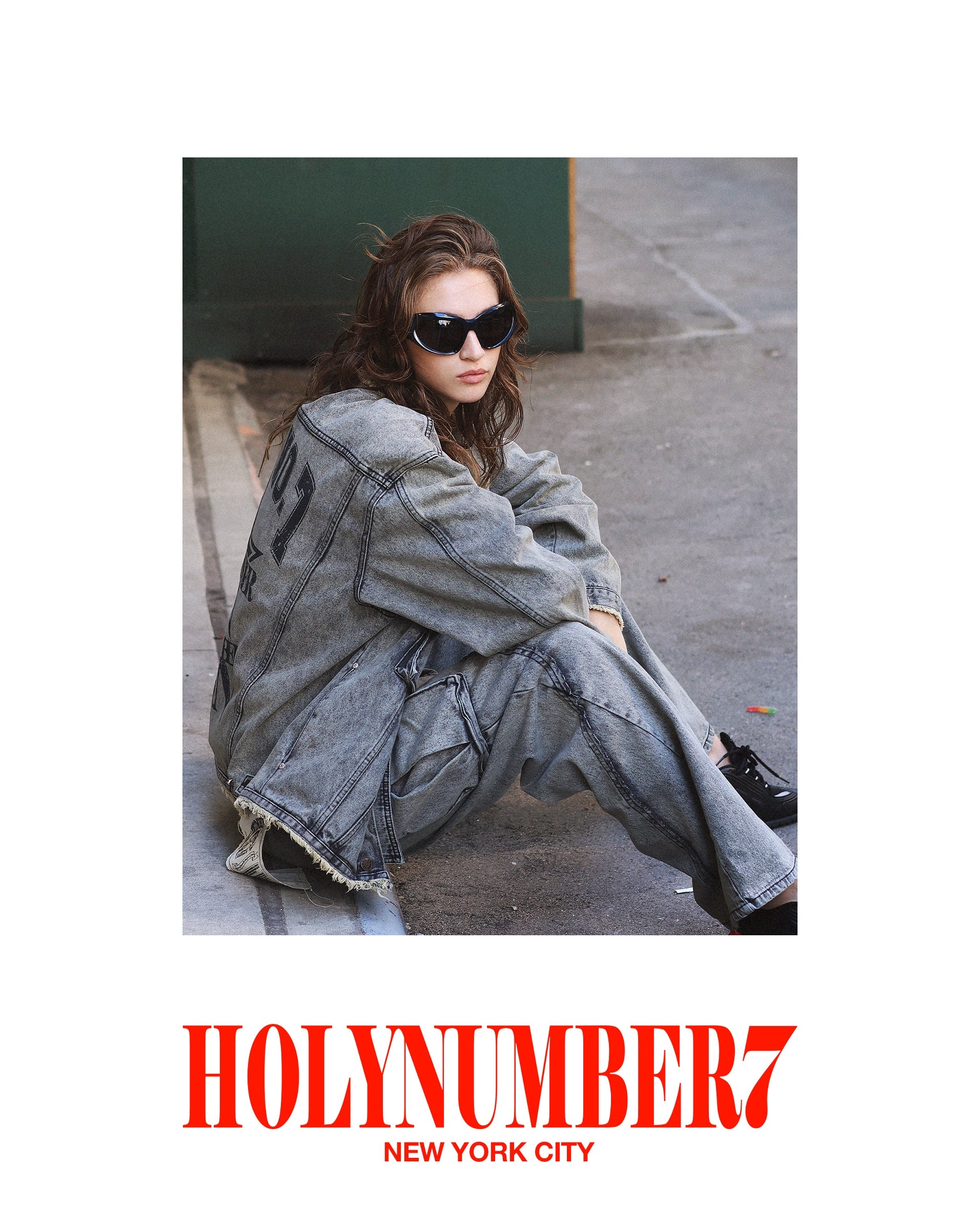 WASHING DENIM CARGO PANTS _ Dark Grey