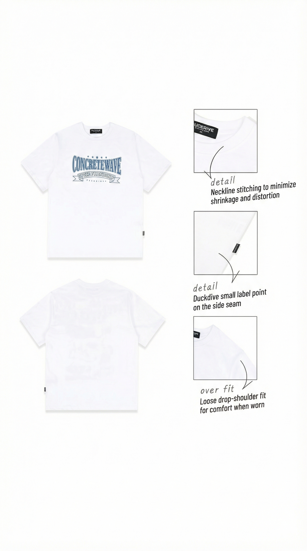 Varcity slogan T-shirt _white