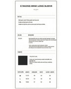 D RACING MESH LONG SLEEVE ( COOPER _ Special Collection )