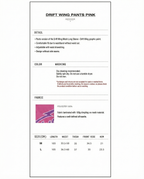 DRIFT WING PANTS PINK