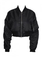 Front pocket 2way cropped aviation jumper