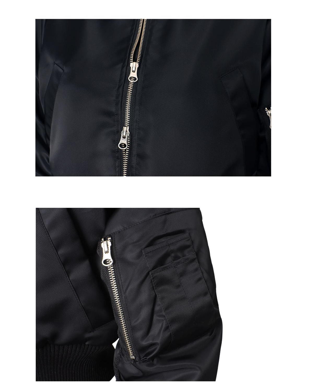 Front pocket 2way cropped aviation jumper