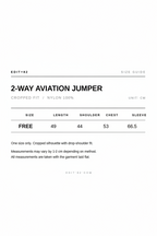 Front pocket 2way cropped aviation jumper
