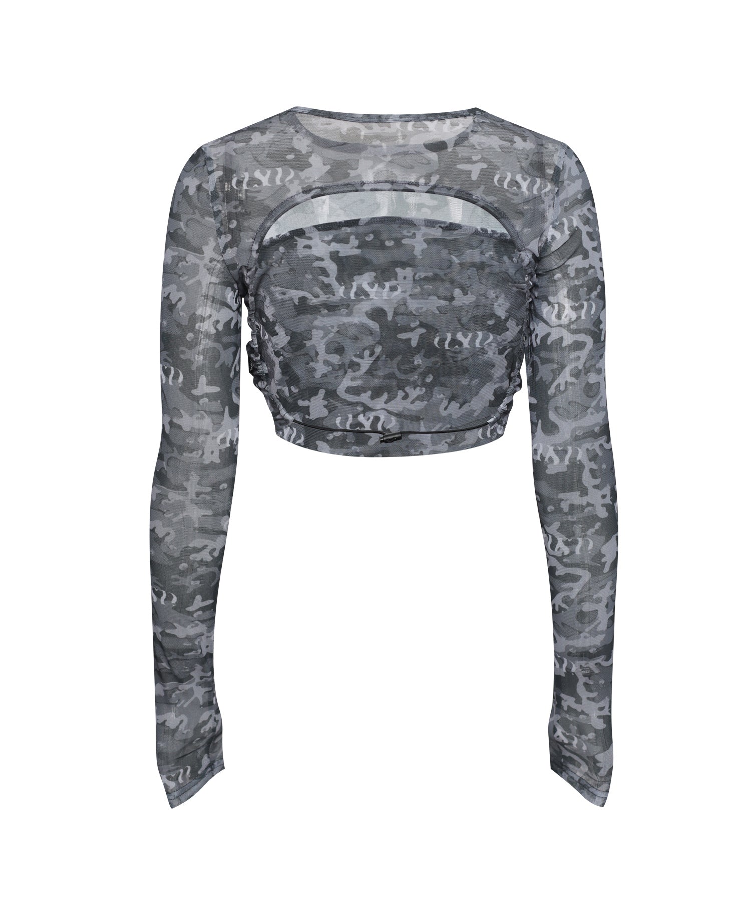 CAMO SEE-THROUGH BACK OPEN MESH LS