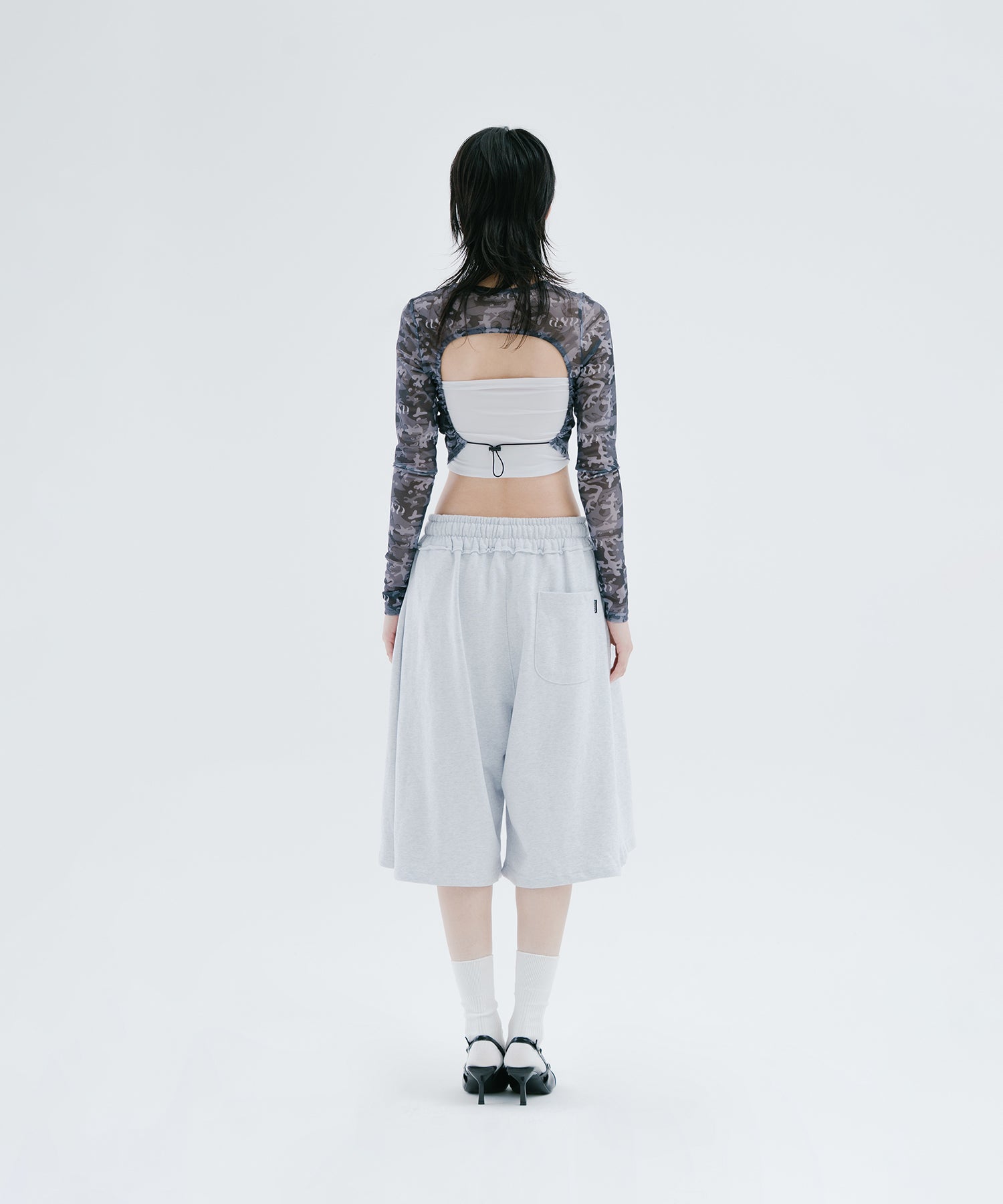 CAMO SEE-THROUGH BACK OPEN MESH LS