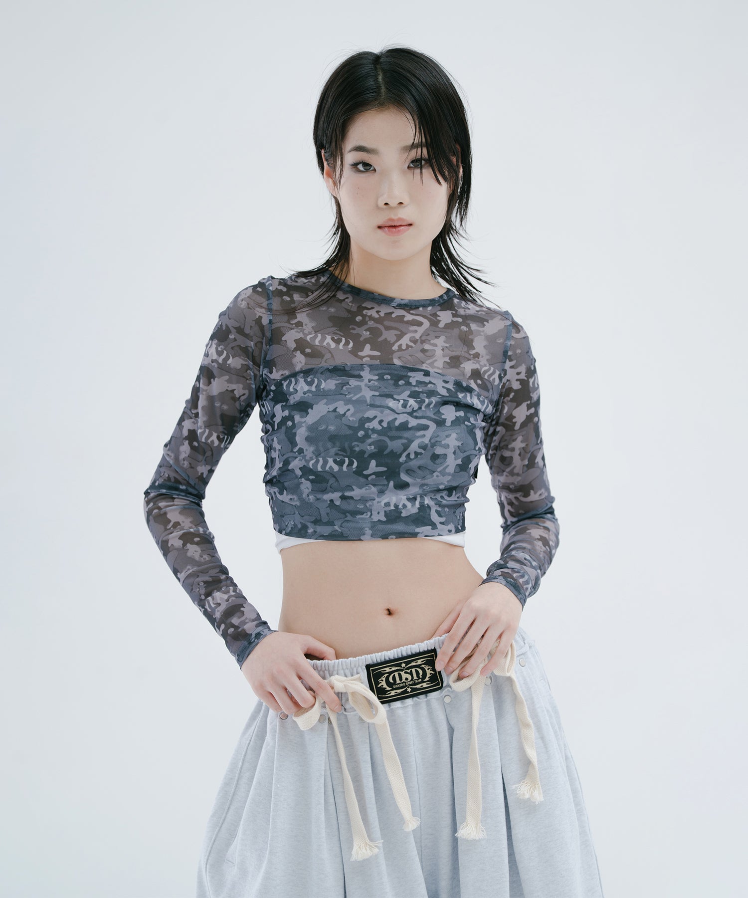 CAMO SEE-THROUGH BACK OPEN MESH LS