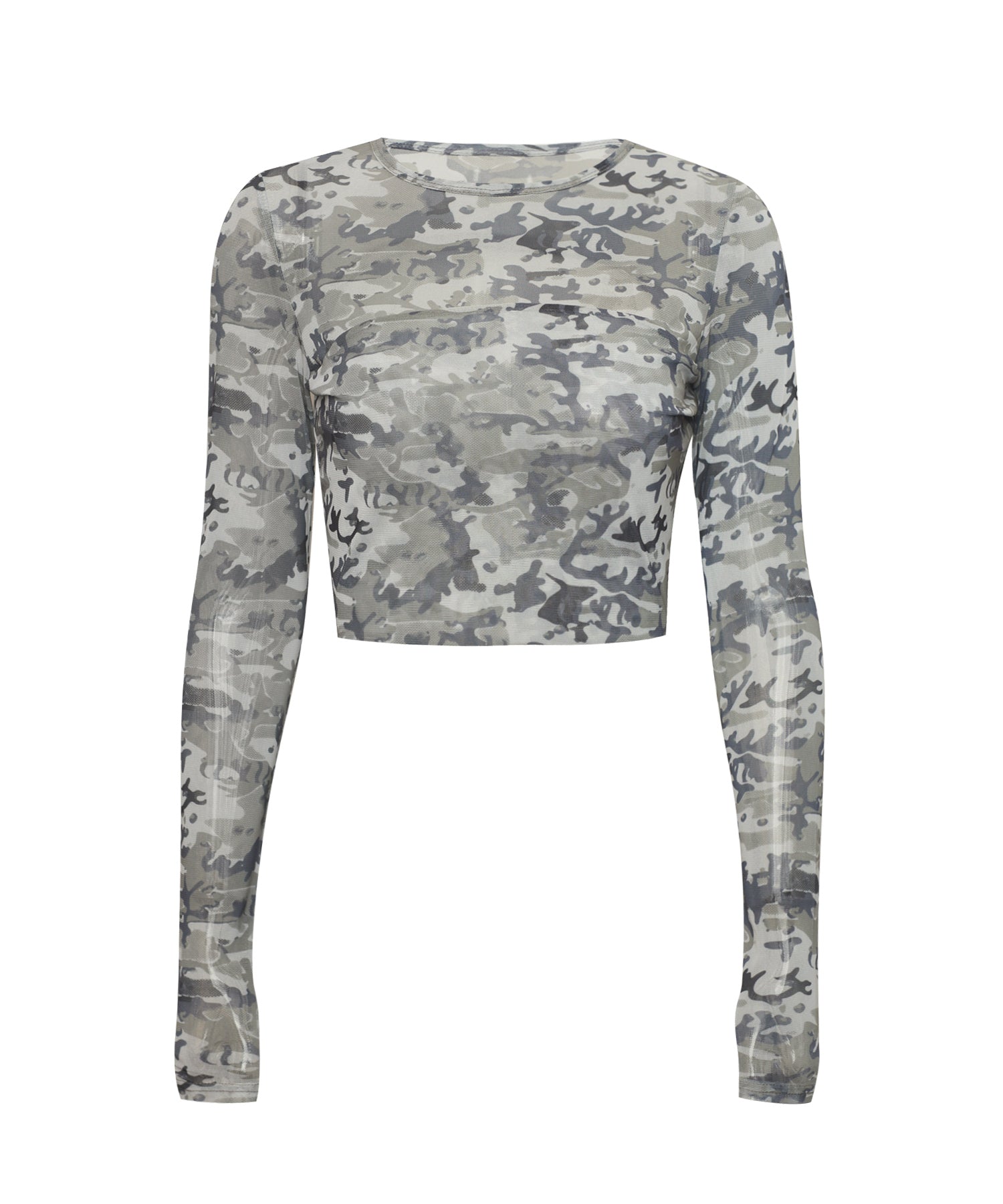 CAMO SEE-THROUGH BACK OPEN MESH LS