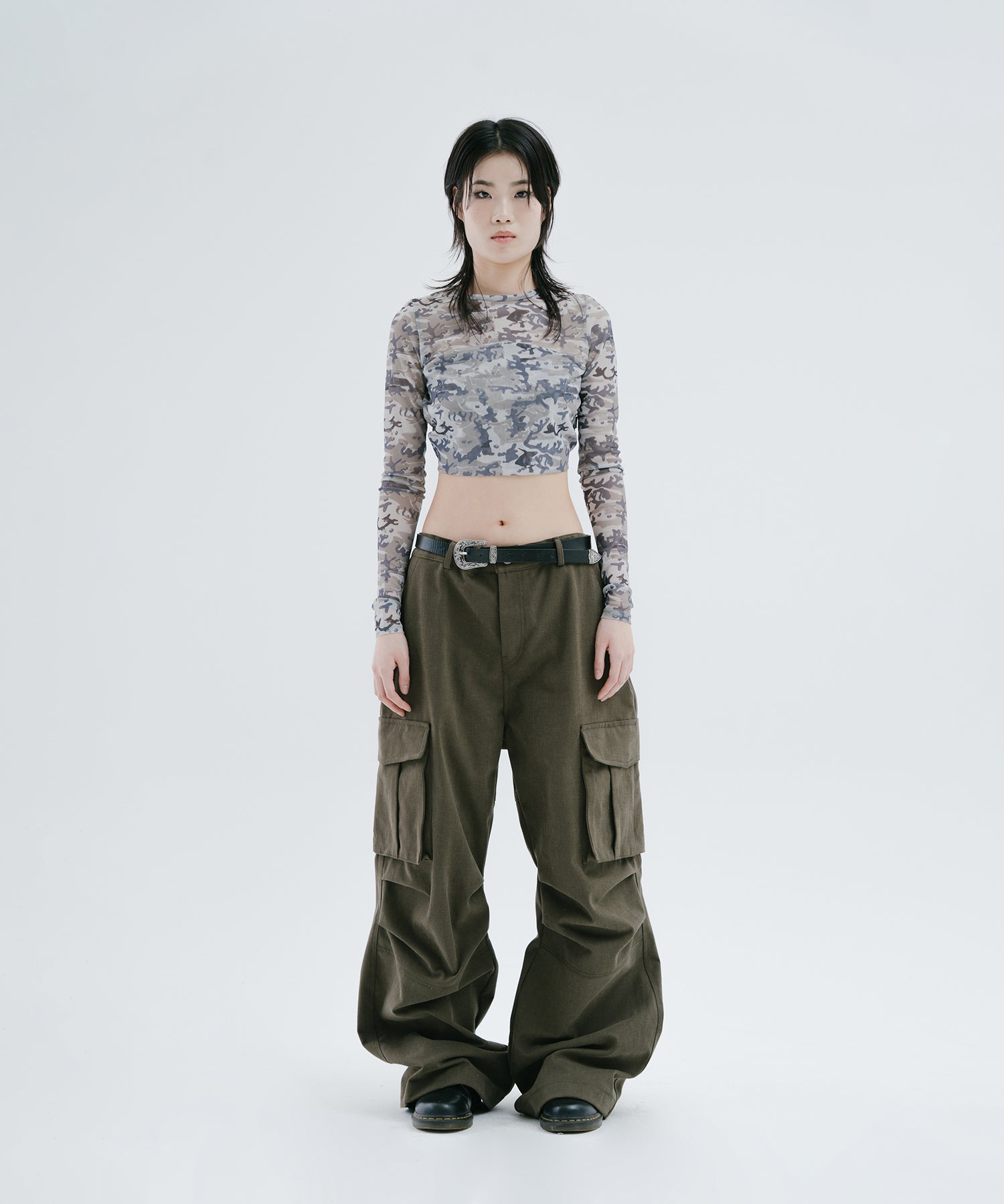 CAMO SEE-THROUGH BACK OPEN MESH LS