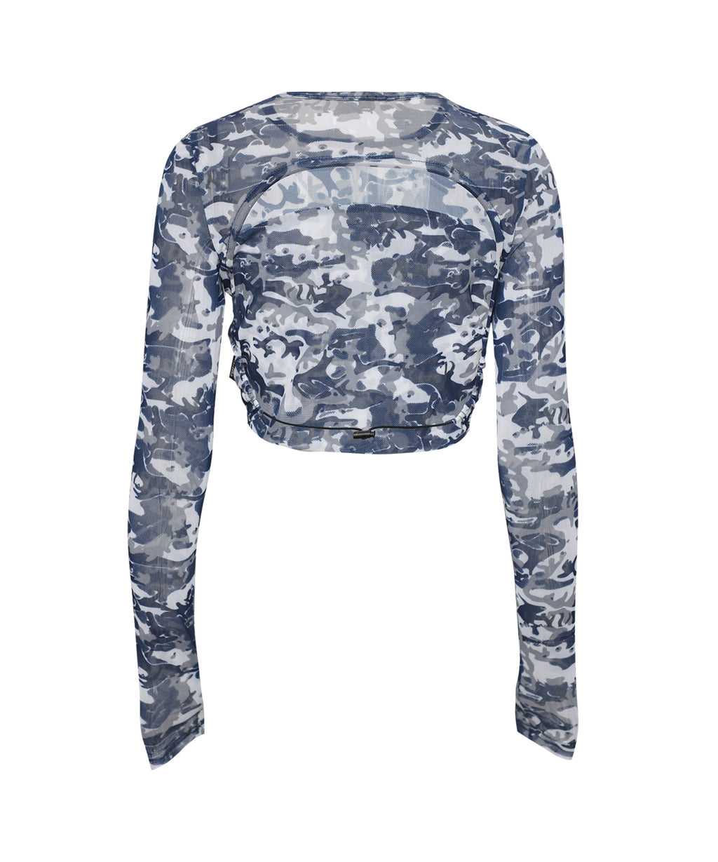 CAMO SEE-THROUGH BACK OPEN MESH LS